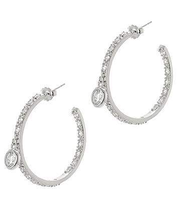 Pave Accent Hoops