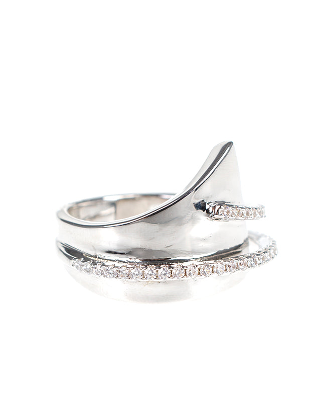 Curved Swirl Ring